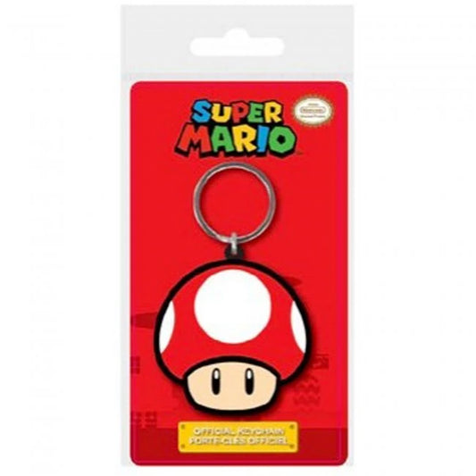Super Mario Red Mushroom Soft PVC Keychain