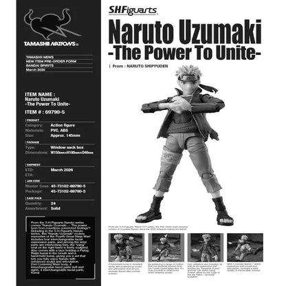 PRE-ORDER: Naruto: Shippuden S.H.Figuarts Naruto Uzamaki (The Power to Unite) Action Figure