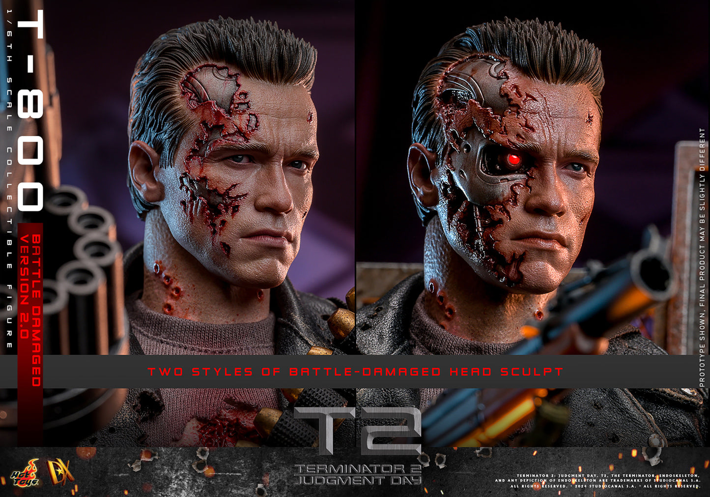 Pre-Order - Terminator 2: Judgement Day DX46 T-800 (Battle Damaged Version 2.0) 1/6th Scale Collectible Figure