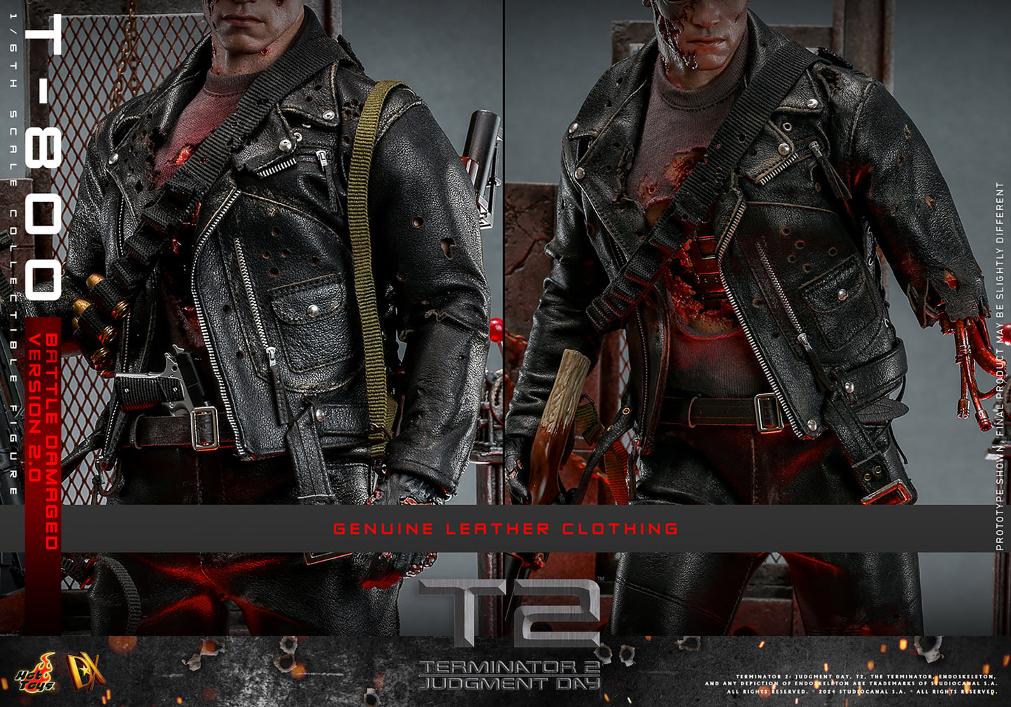 Pre-Order - Terminator 2: Judgement Day DX46 T-800 (Battle Damaged Version 2.0) 1/6th Scale Collectible Figure