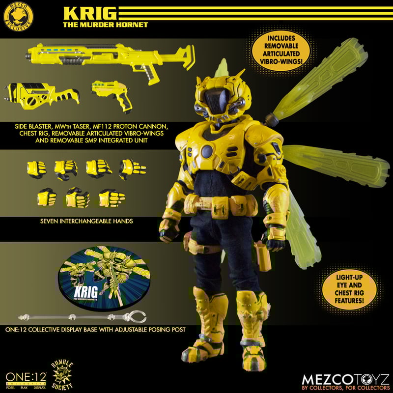 One:12 Mezco Rumble Society - Krig: Murder Hornet Exclusive