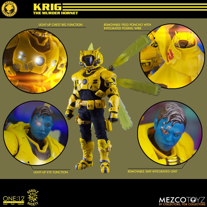 One:12 Mezco Rumble Society - Krig: Murder Hornet Exclusive