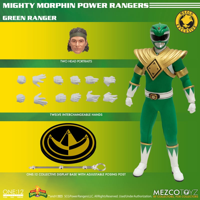 One:12 Mezco Mighty Morphin Power Rangers: Green Ranger SDCC Exclusive 2023