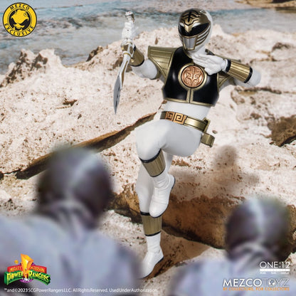 One:12 Mezco Mighty Morphin Power Rangers: White Ranger SDCC Exclusive