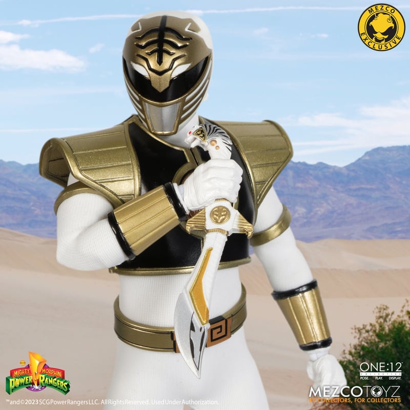 One:12 Mezco Mighty Morphin Power Rangers: White Ranger SDCC Exclusive