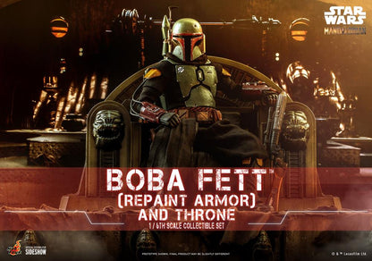 The Mandalorian TMS056 Boba Fett (Repaint Armor) and Throne 1/6th Scale Collectible Figure Set