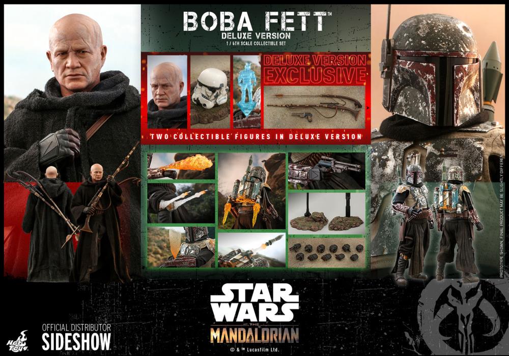 The Mandalorian TMS034 Deluxe Boba Fett 1/6th Scale Collectible Figure Set