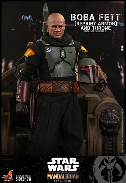 The Mandalorian TMS056 Boba Fett (Repaint Armor) and Throne 1/6th Scale Collectible Figure Set