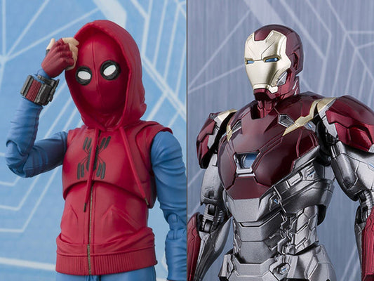 Spider-Man: Homecoming S.H.Figuarts Spider-Man (Homemade Suit Ver.) & Iron Man (Mark XLVII) Exclusive
