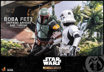 The Mandalorian TMS056 Boba Fett (Repaint Armor) and Throne 1/6th Scale Collectible Figure Set