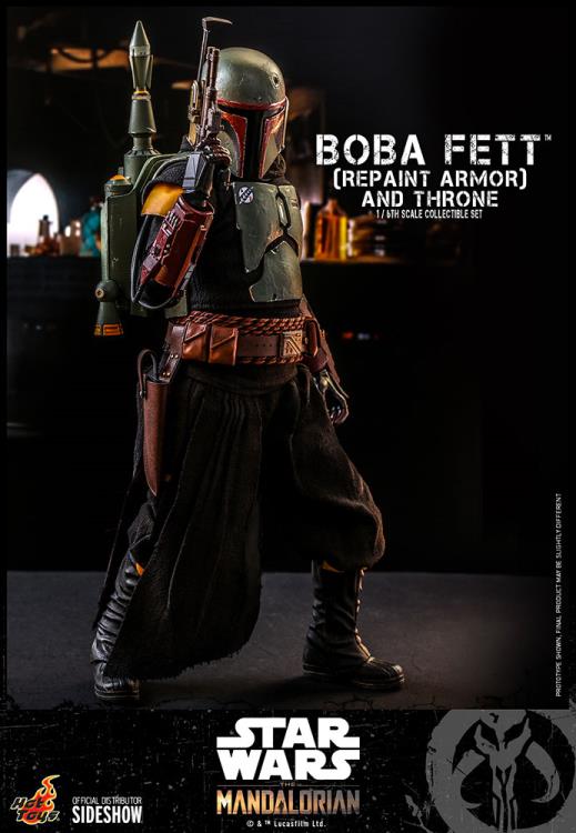 The Mandalorian TMS056 Boba Fett (Repaint Armor) and Throne 1/6th Scale Collectible Figure Set