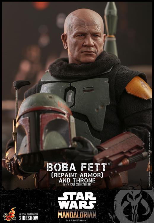 The Mandalorian TMS056 Boba Fett (Repaint Armor) and Throne 1/6th Scale Collectible Figure Set