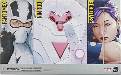 Marvel Hasbro Legends Series X-Men 6-inch Collectible Action Figures Psylocke, Nimrod, and Fantomex Toys (Amazon Exclusive)