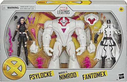 Marvel Hasbro Legends Series X-Men 6-inch Collectible Action Figures Psylocke, Nimrod, and Fantomex Toys (Amazon Exclusive)