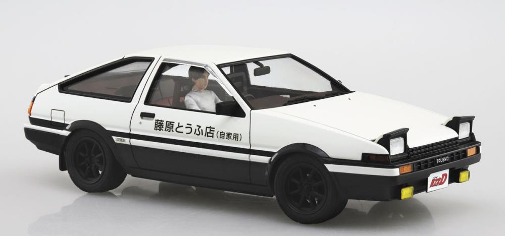 Initial D Takumi Fujiwara's AE86 Trueno (Project D Ver.) 1/24 Scale Model Kit & Figure