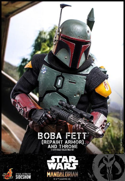 The Mandalorian TMS056 Boba Fett (Repaint Armor) and Throne 1/6th Scale Collectible Figure Set