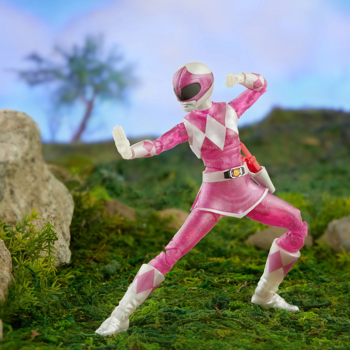 Power Rangers Lightning Collection Mighty Morphin Metallic Armor Pink Ranger Figure