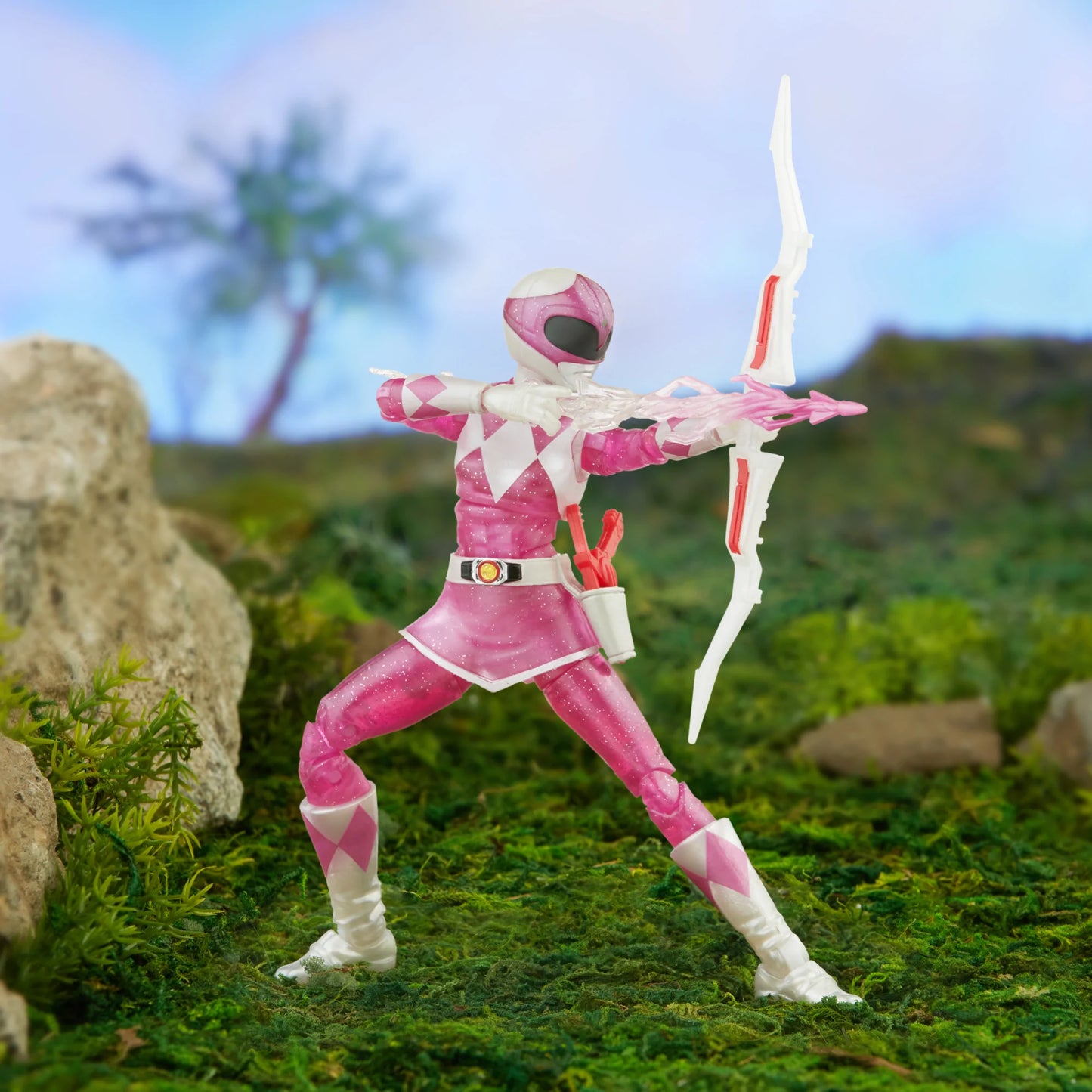 Power Rangers Lightning Collection Mighty Morphin Metallic Armor Pink Ranger Figure