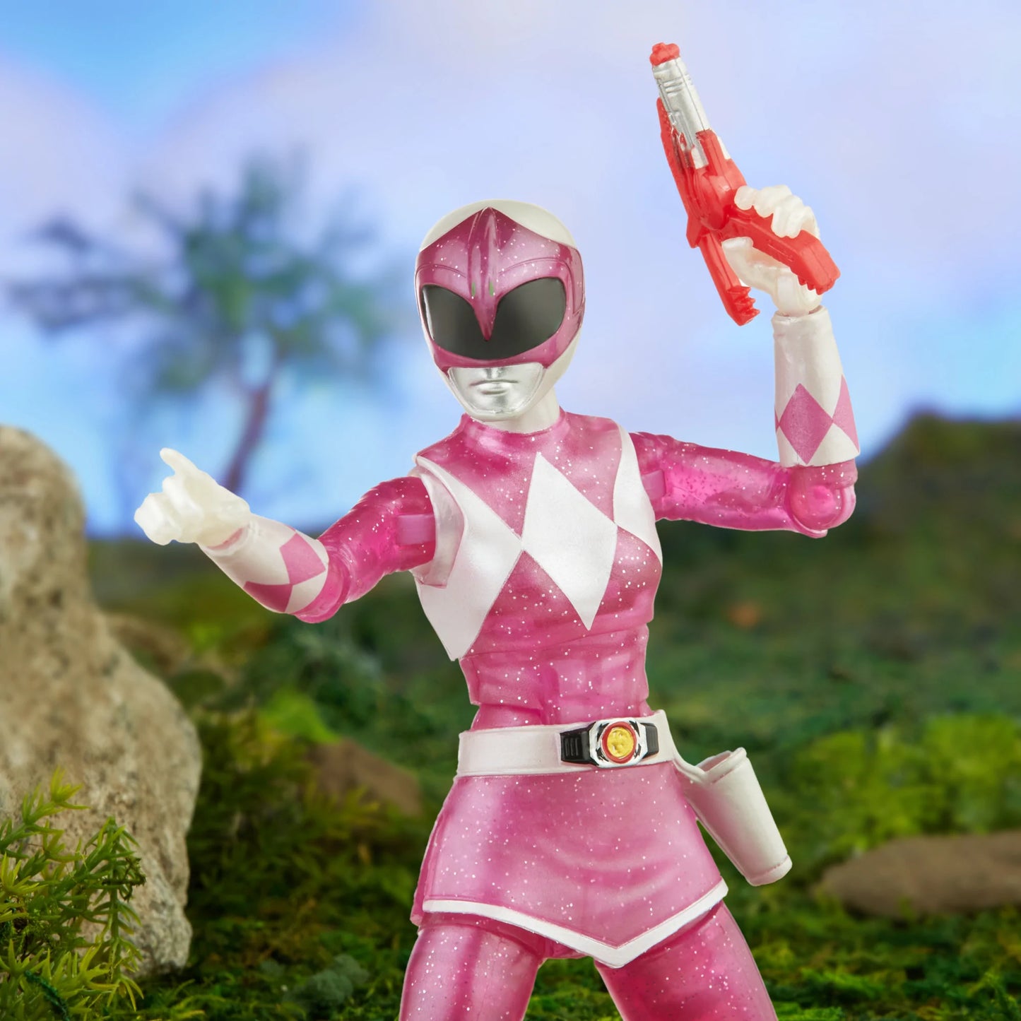 Power Rangers Lightning Collection Mighty Morphin Metallic Armor Pink Ranger Figure