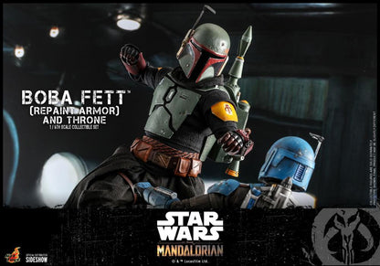 The Mandalorian TMS056 Boba Fett (Repaint Armor) and Throne 1/6th Scale Collectible Figure Set