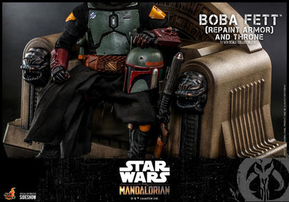 The Mandalorian TMS056 Boba Fett (Repaint Armor) and Throne 1/6th Scale Collectible Figure Set