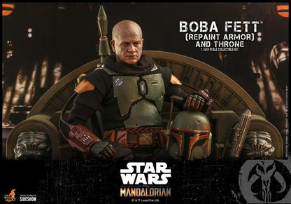 The Mandalorian TMS056 Boba Fett (Repaint Armor) and Throne 1/6th Scale Collectible Figure Set