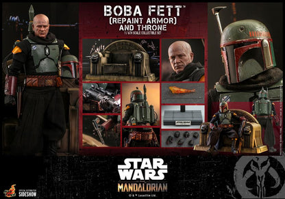 The Mandalorian TMS056 Boba Fett (Repaint Armor) and Throne 1/6th Scale Collectible Figure Set