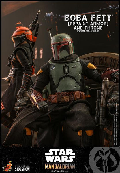 The Mandalorian TMS056 Boba Fett (Repaint Armor) and Throne 1/6th Scale Collectible Figure Set