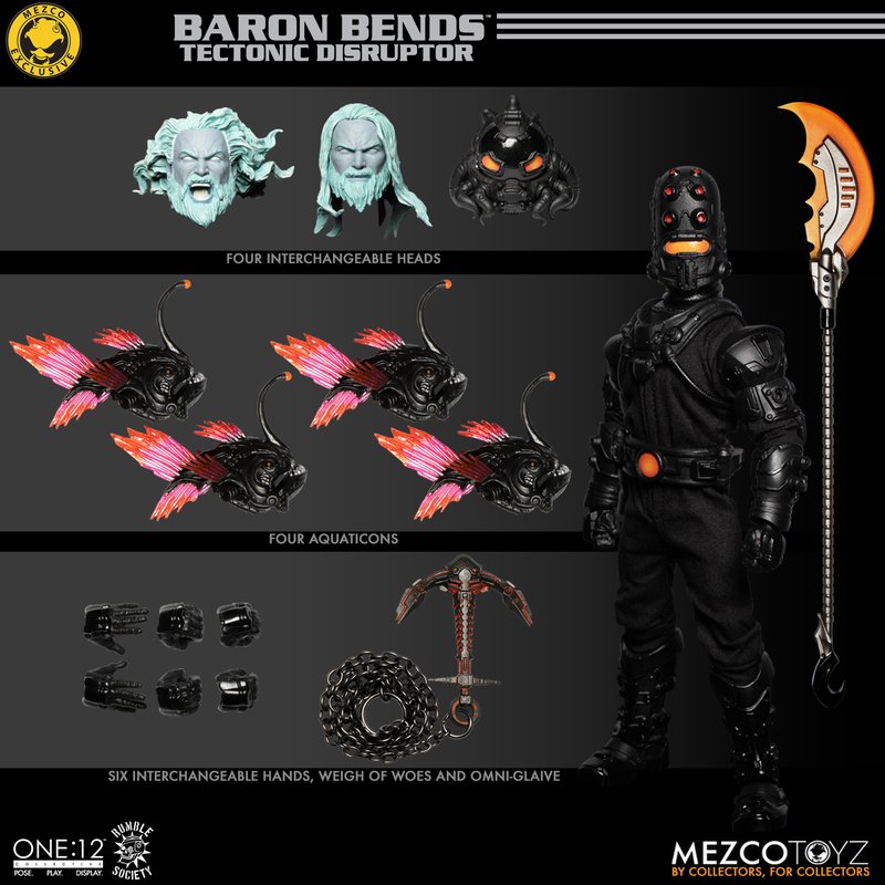 One:12 Collective Rumble Society Baron Bends and the Aquaticons: Tectonic Disruptor Edition