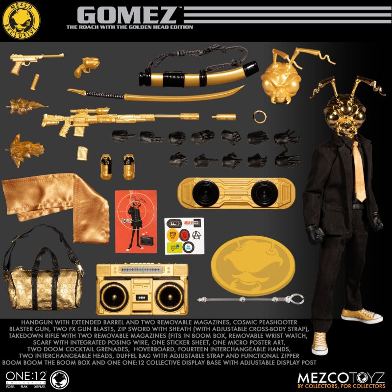 One:12 Collective Gomez: The Roach with the Golden Head w/Lunch Box