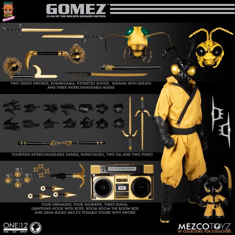 Mezco One:12 Collective Gomez - The Clan of The Golden Dragon Edition 2020 Con Exclusive